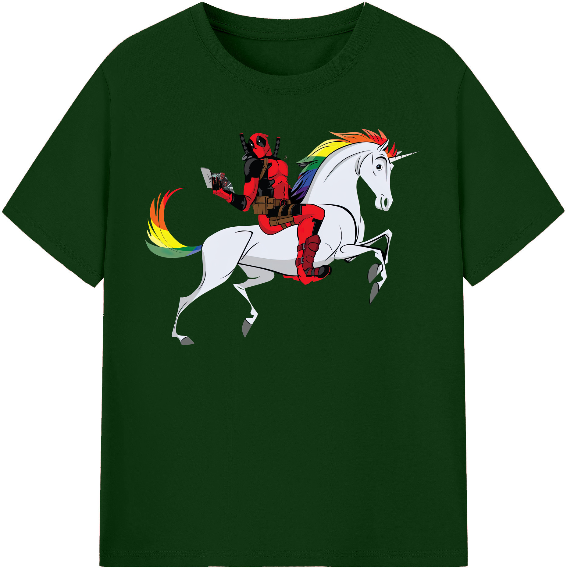 （画像用） Deadpool デッドプール 綿100％半袖Tシャツ（フロントプリント）